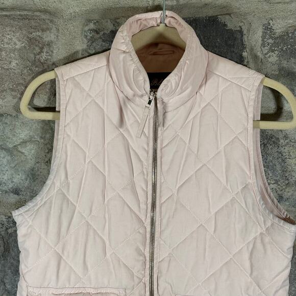 Blue Rain‎ Puffer Vest Woman's Small Light Pink Quilted Snap Pockets Pastel - Picture 2 of 12